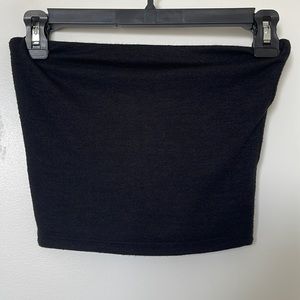 WILFRED ARITZIA BLACK STRETCH BANDEAU TOP